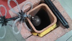 The Chimney Scrubber system uses a unique array of stainless steel coils to completely 'scrub' the inside of virtually any flue. The Chimney Scrubber system uses a unique array of stainless steel coils to completely 'scrub' the inside of virtually any flue.