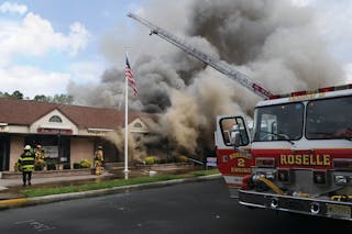 SEPT. 1: WESTFIELD, NJ &ndash; Several businesses were destroyed in a four-alarm fire that ripped through a row of stores. Two firefighters suffered minor injuries. Mutual aid fire departments from Union County responded to the scene to assist including Cranford, Springfield, Roselle, Scotch Plains, Union, Rahway, Linden and Summit.