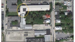 This view from Google Maps shows the layout of the senior citizen complex, which features various roof styles and levels. This image shows access points and exposures. This view from Google Maps shows the layout of the senior citizen complex, which features various roof styles and levels. This image shows access points and exposures.