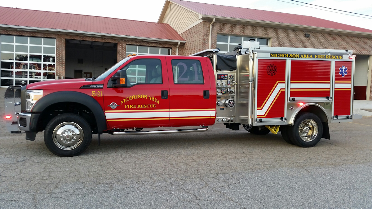 Nicholson, Fire Dept. Gets New MiniPumper from AhrensFox