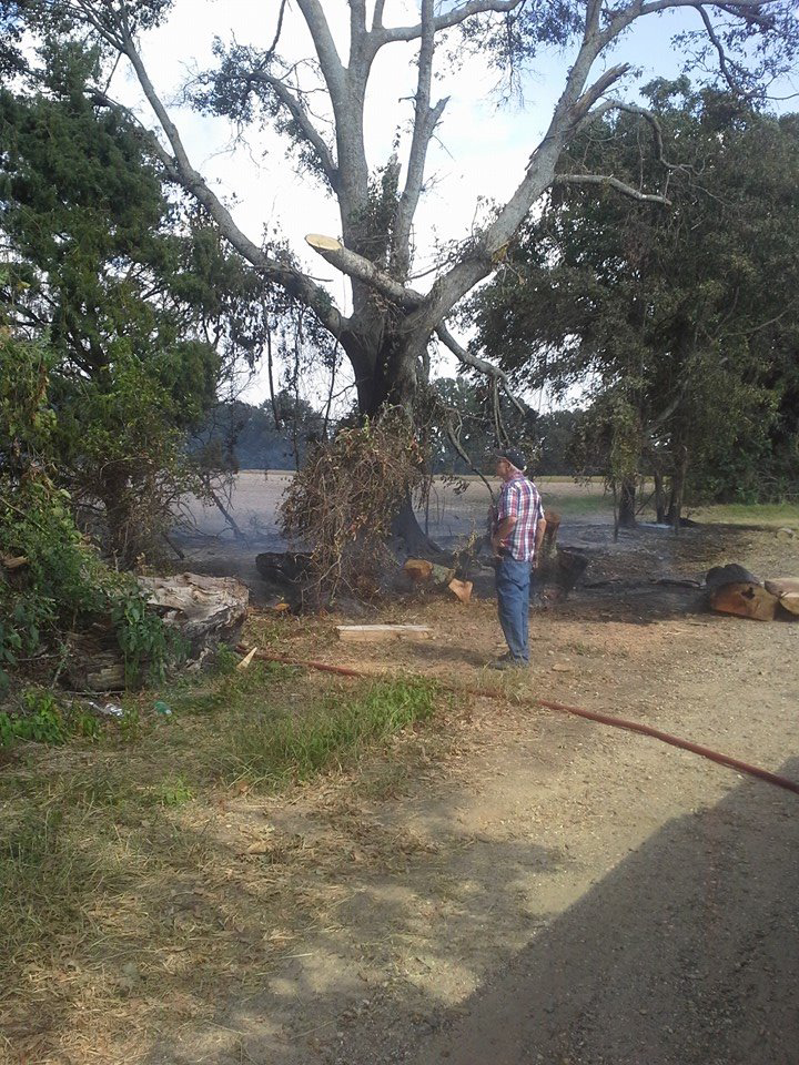 This was Dermott Asst. Chief J.B. Hutton's final alarm Wednesday.