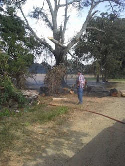 This was Dermott Asst. Chief J.B. Hutton's final alarm Wednesday. This was Dermott Asst. Chief J.B. Hutton's final alarm Wednesday.