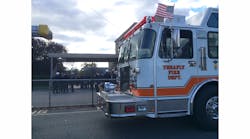 The Tenafly Fire Department showed up in full force with apparatus and members to remember their ex-chief.