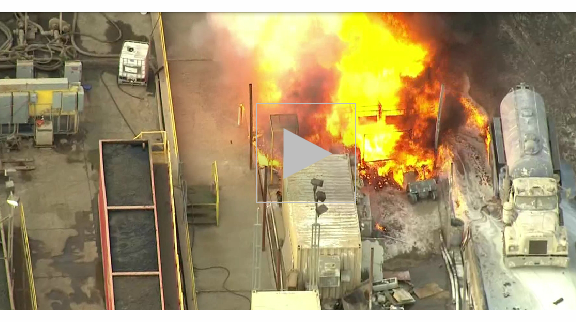 Several firefighters were hurt in the explosion.