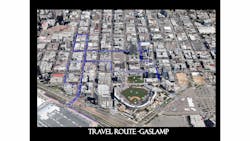 The instructors used Google Earth, satellite mapping and GPS to create the route the students took on the walking tour of San Diego.