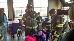 Hannibal firefighters treat 'Princess Molly' to a party and fireworks. Hannibal firefighters treat 'Princess Molly' to a party and fireworks.