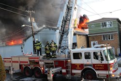 JAN. 11, 2015: HARRISON, NJ &ndash; Fire destroyed a one-story commercial building occupied by the Plaque Art Creations, Inc. Mutual aid was called in. It took several hours to bring the blaze under control.