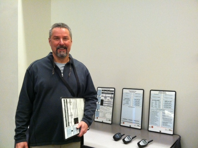 Retired Woodinville Fire/Rescue Battalion Chief Mark Emery gets ready to teach ITAC Command Competency at Firehouse World.