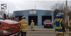 Crews at the scene of a fire at the Harrietsfield-Sambro Fire Department in Nova Scotia. Crews at the scene of a fire at the Harrietsfield-Sambro Fire Department in Nova Scotia.