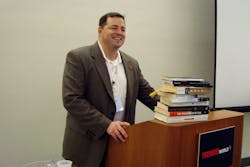 Iowa City Battalion Chief Eric Nurnberg spoke to a class at Firehouse World about a number of books from warfare to business to personal improvement, all designed to help firefighters survive on the fire scene. Iowa City Battalion Chief Eric Nurnberg spoke to a class at Firehouse World about a number of books from warfare to business to personal improvement, all designed to help firefighters survive on the fire scene.