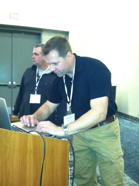 Palo Alto Capt. Mark vonAppen looks for information.