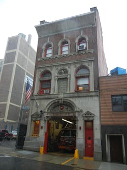 Engine 41 is inscribed about the apparatus door. Engine 41 is inscribed about the apparatus door.
