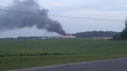 Fire was through the roof on arrival. Fire was through the roof on arrival.