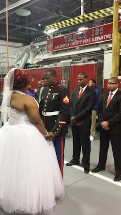 It wasn't the couple's first choice of venues, but it was perfect. It wasn't the couple's first choice of venues, but it was perfect.