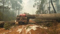 The crew of four narrowly escaped major injuries. The crew of four narrowly escaped major injuries.