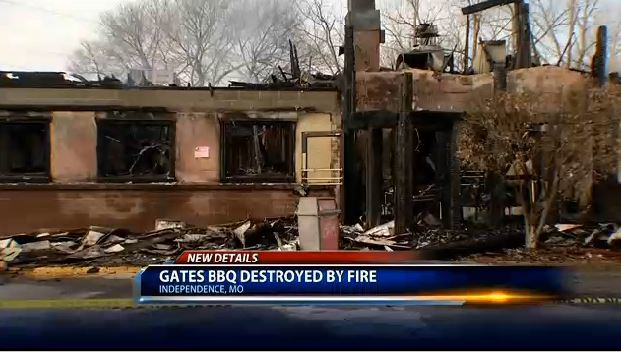 Kitchen Fire Destroys Gates BarBQ in Independence Firehouse
