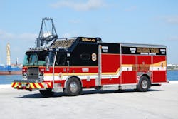 E-ONE built this combination command vehicle and hazmat response rescue truck for Broward County, Fla. E-ONE built this combination command vehicle and hazmat response rescue truck for Broward County, Fla.