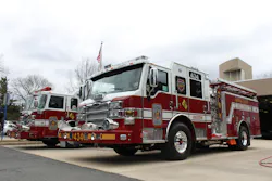 Photo Caption: Pierce Manufacturing placed its 100th fire and emergency apparatus into active service with the Fairfax County Fire & Rescue department in Fairfax County, Virginia. The milestone was reached with the delivery of this Pierce® Velocity™ pumper vehicle.