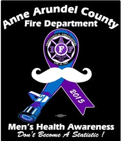 This is the back of the shirt firefighters will be wearing in April. This is the back of the shirt firefighters will be wearing in April.