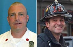 Boston Fire Lt. Edward Walsh Jr. (left) and Firefighter Michael R. Kennedy died on March 26, 2014.