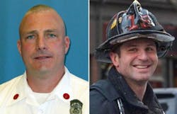 Boston Fire Lt. Edward Walsh Jr. (left) and Firefighter Michael R. Kennedy died on March 26, 2014. Boston Fire Lt. Edward Walsh Jr. (left) and Firefighter Michael R. Kennedy died on March 26, 2014.