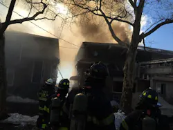 FDNY crews hit flames Monday afternoon.