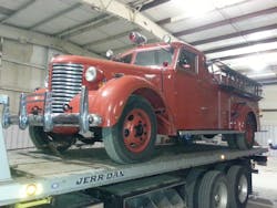 Chief Baldwin was able to bring back some of the Winchester Fire and Rescue Department's history when he purchased this 1947 Buffalo pumper. Baldwin plans to work with his home and fire department families to restore it to the way it was when it served the city for 40 years. Chief Baldwin was able to bring back some of the Winchester Fire and Rescue Department's history when he purchased this 1947 Buffalo pumper. Baldwin plans to work with his home and fire department families to restore it to the way it was when it served the city for 40 years.
