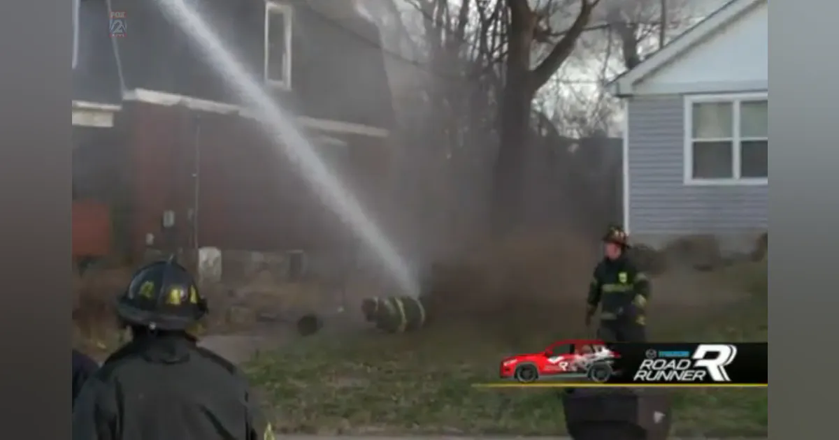 Master Stream Fire Missouri Firefighters Hit With Master Stream Blast From Aerial | Firehouse
