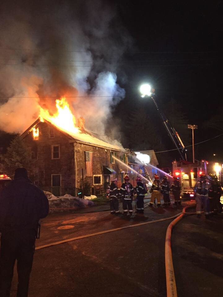Firefighters from a number of departments tackled the flames.
