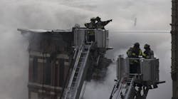 FDNY crews operate at the explosion.