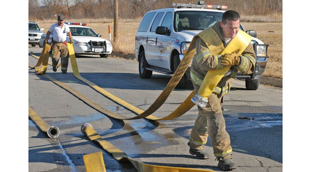 Large diameter hose provides ample water, but considerations for laying the hose and packing it up can help crews.