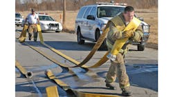 Large diameter hose provides ample water, but considerations for laying the hose and packing it up can help crews. Large diameter hose provides ample water, but considerations for laying the hose and packing it up can help crews.