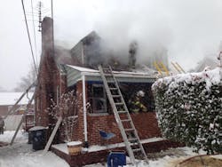 Firefighters arrived on scene to find a 1½-story Cape Cod-style house with smoke showing from the second floor. Firefighters arrived on scene to find a 1½-story Cape Cod-style house with smoke showing from the second floor.