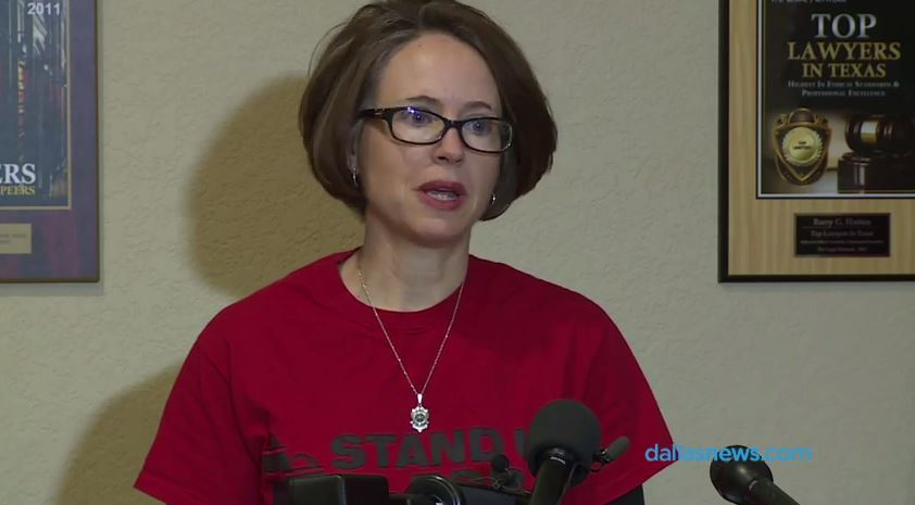 Jenny Wilson, the wife of fallen Dallas Firefighter Stanley Wilson