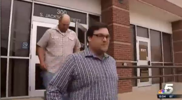 Ellis County Fire Chief Gavin Satterfield (in foreground) and Assistant Fire Chief William Getzendaner.
