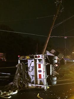 Seven firefighters suffered minor injuries Sunday morning. Seven firefighters suffered minor injuries Sunday morning.