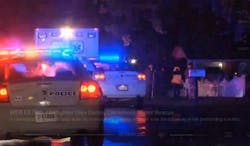 The scene where a Claremore firefighter drowned early Sunday morning. The scene where a Claremore firefighter drowned early Sunday morning.