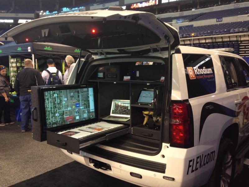 The Rhodium Powered demonstration vehicle built by FastLane Emergency Vehicles on display at the FDIC conference.