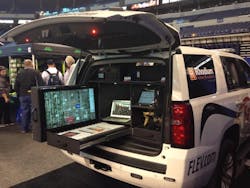 The Rhodium Powered demonstration vehicle built by FastLane Emergency Vehicles on display at the FDIC conference. The Rhodium Powered demonstration vehicle built by FastLane Emergency Vehicles on display at the FDIC conference.