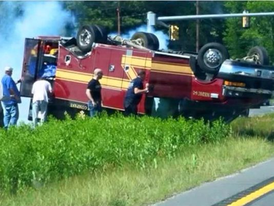 A patient is dead and four EMS personnel were injured in a crash in Virginia Monday.