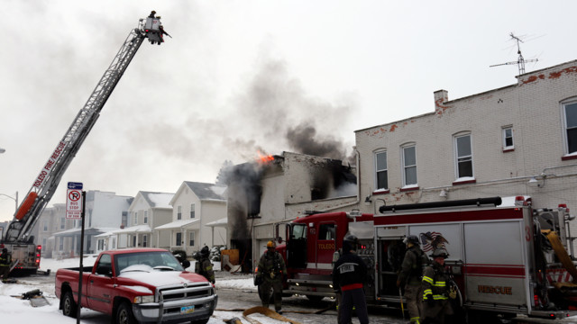 The report states that fireground deaths in 2014 were the second lowest since 1977. This arson fire claimed the lives of two firefighters in Toledo.