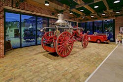 The station features a 'glass box museum' style layout and uses reclaimed bricks and timber in the design. The station features a 'glass box museum' style layout and uses reclaimed bricks and timber in the design.