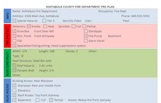 Fire Department Pre-plan Form Using Word | Firehouse