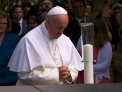 Pope Prays at Ground Zero