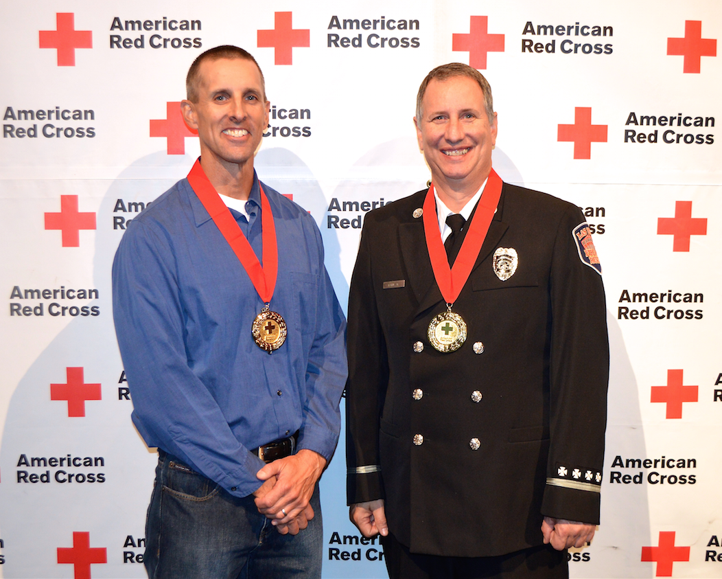 Henderson Local 1883 Firefighter, Robert Uszynski (Left) with Las Vegas Local 1285 Firefighter, Ron Kline (Right).