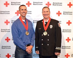 Henderson Local 1883 Firefighter, Robert Uszynski (Left) with Las Vegas Local 1285 Firefighter, Ron Kline (Right). Henderson Local 1883 Firefighter, Robert Uszynski (Left) with Las Vegas Local 1285 Firefighter, Ron Kline (Right).