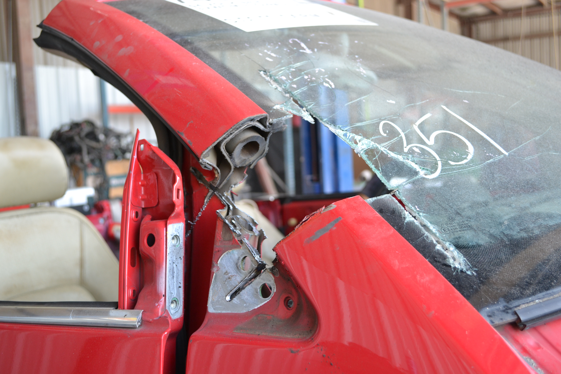 The hollow area inside both A-pillars of a 2003&ndash;2011 Volkswagen New Beetle convertible conceals the thick-walled ultra-high-strength gun barrel pipe constructed of Boron steel. Older power rescue tool cutters were not designed to confront vehicles with this strong of a piece of steel inside the pillars.