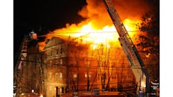 The January 2015 fire at the Avalon on the Hudson Condominiums in Edgewater, NJ, quickly spread through the occupied 400-unit apartment building. The January 2015 fire at the Avalon on the Hudson Condominiums in Edgewater, NJ, quickly spread through the occupied 400-unit apartment building.