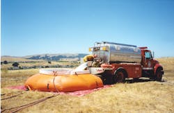 Considerations needs to be made when it comes to setting up portable tank locations, including access and interoperabilty with mutual aid resources.