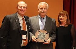Mike Wieder, IFSTA Executive Director, left is pictured with Mr. and Mrs. Kevin Roche. Mike Wieder, IFSTA Executive Director, left is pictured with Mr. and Mrs. Kevin Roche.